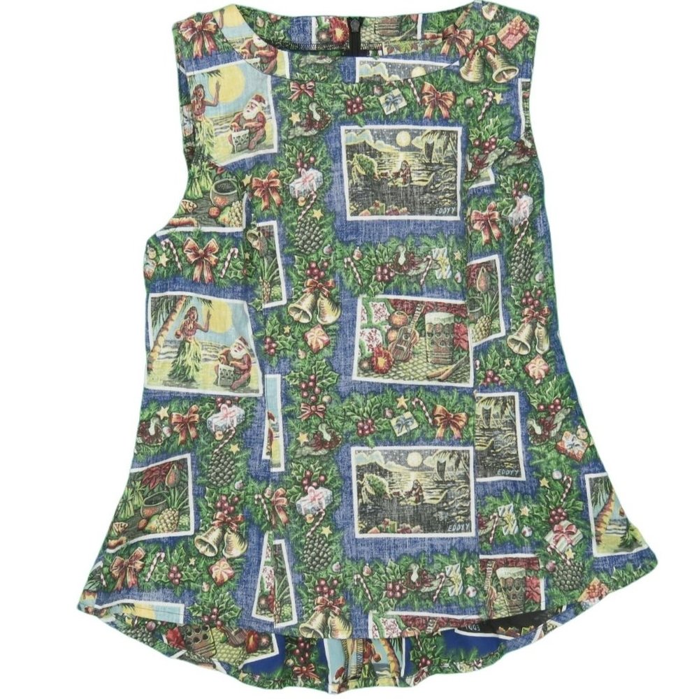Vintage Reyn Spooner Mele Kalikimaka Christmas Hawaiian Shirt Size S